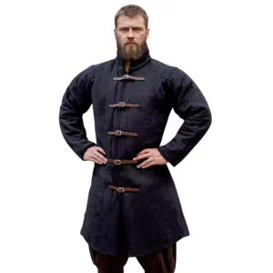 Medieval Two-Layer Cotton Canvas Buckled Gambeson