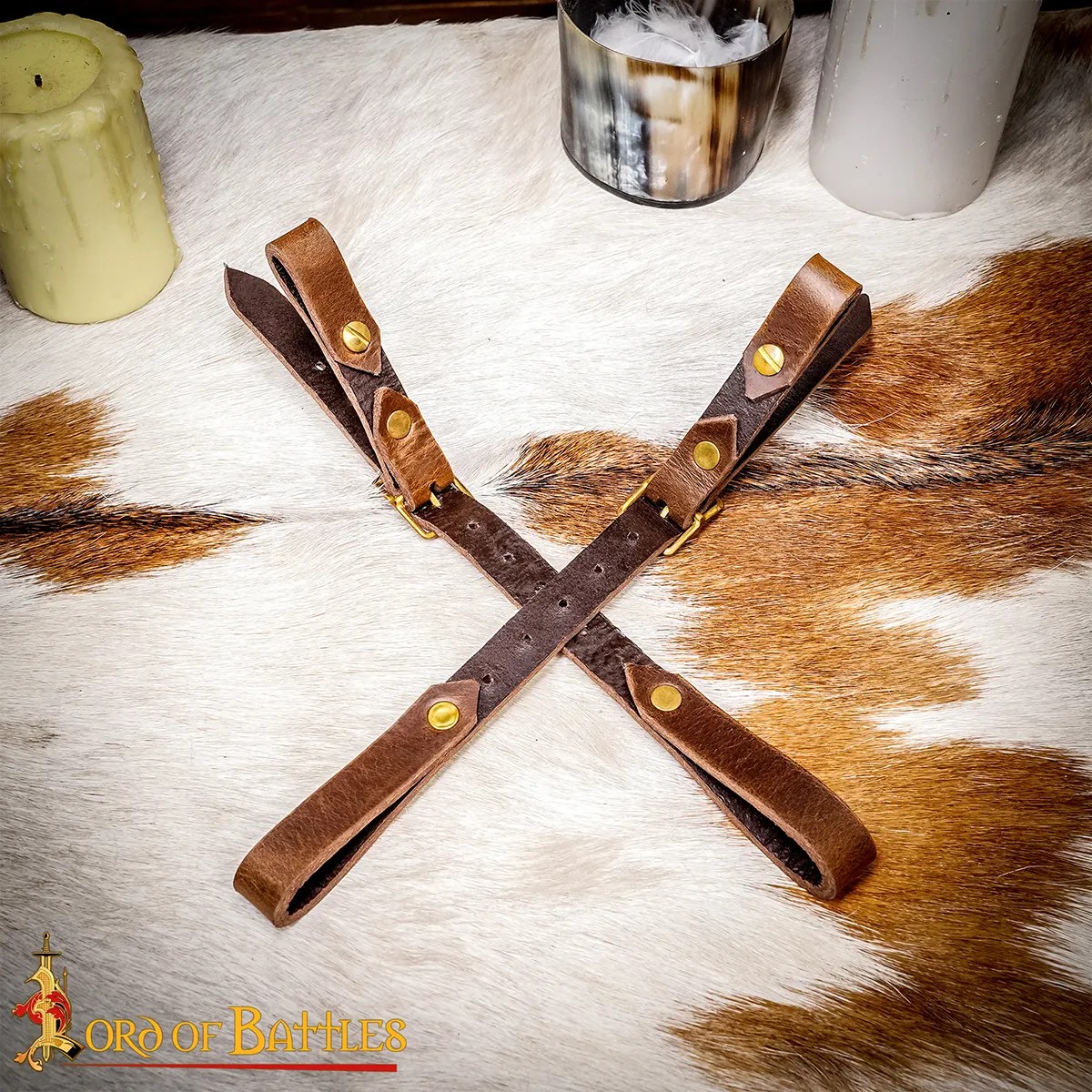Medieval Adjustable Leather Sword Hanger - Image 11