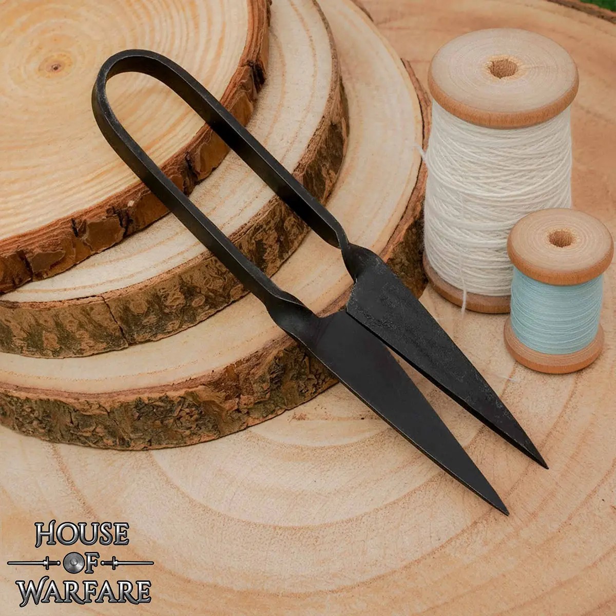 Hand-Forged Iron Medieval Shears | Historical Spring Snips - Image 6