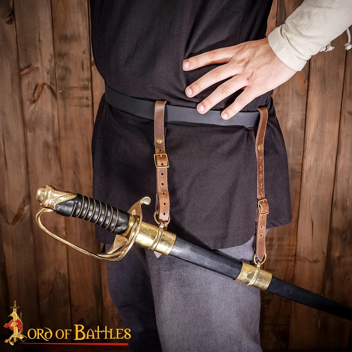 Medieval Adjustable Leather Sword Hanger - Image 13