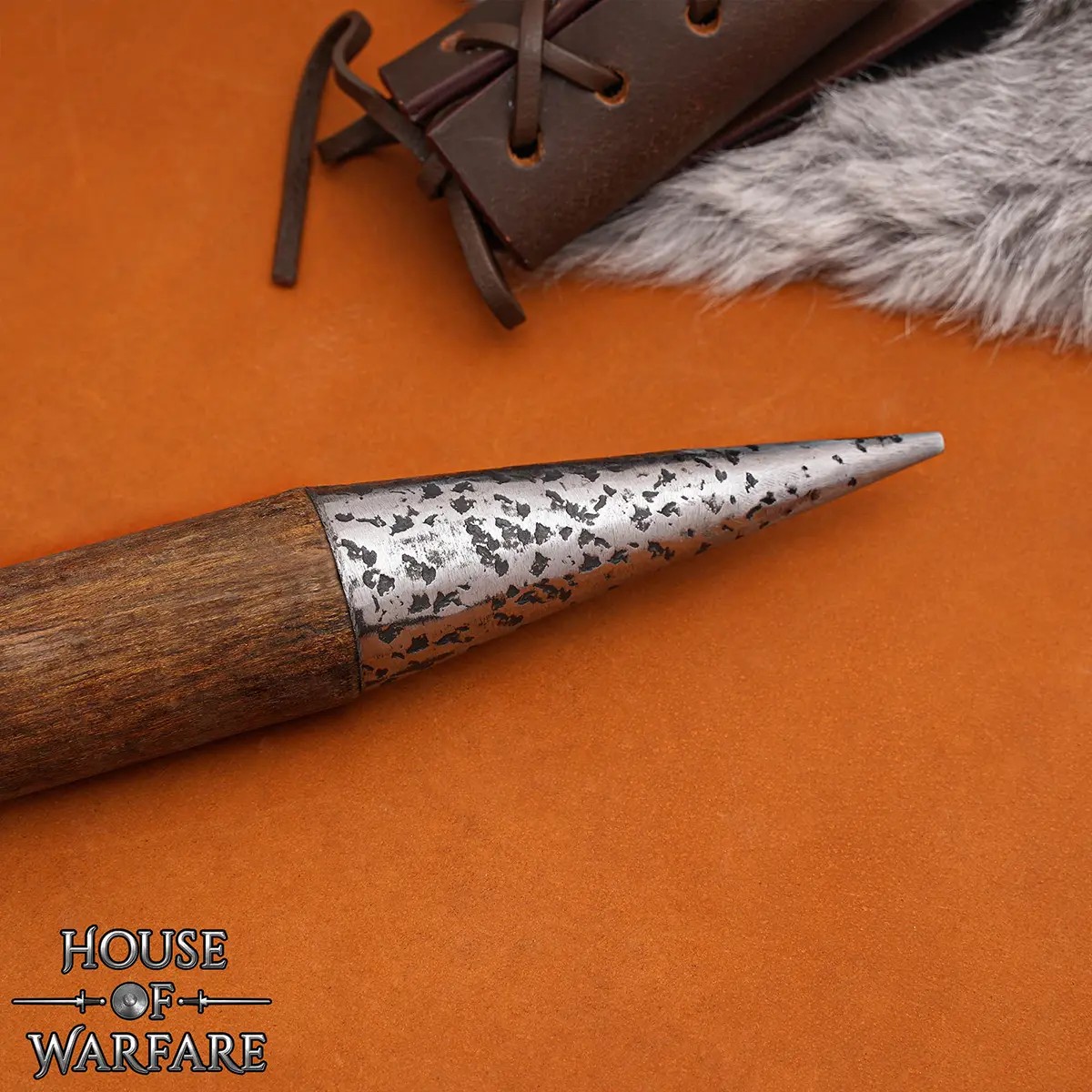 Hand-Forged Iron Spear Butt Cap ? 14-Gauge Ferrule - Image 6