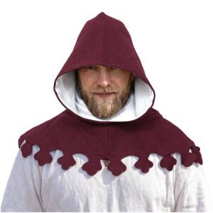 Medieval Wool Hood with Mantle