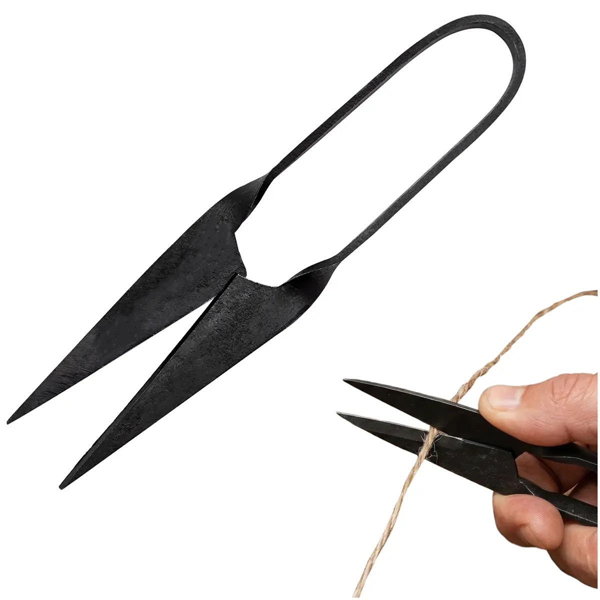 Hand-Forged Iron Medieval Shears | Historical Spring Snips - Image 2