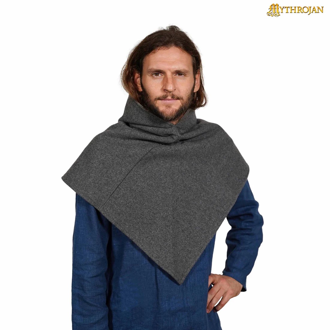 11th Century Skjoldehamn Wool Viking Hood with Linen Lining - Image 8