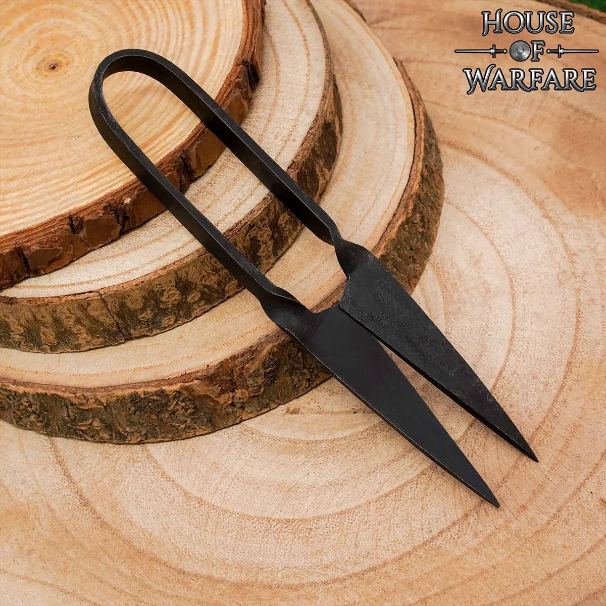 Hand-Forged Iron Medieval Shears | Historical Spring Snips - Image 3
