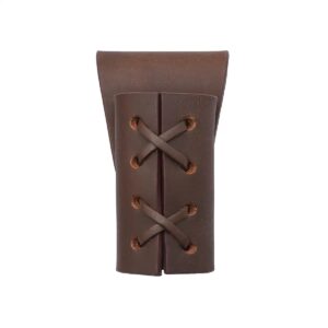 Medieval Leather Dagger and Axe Frog with Belt Loop