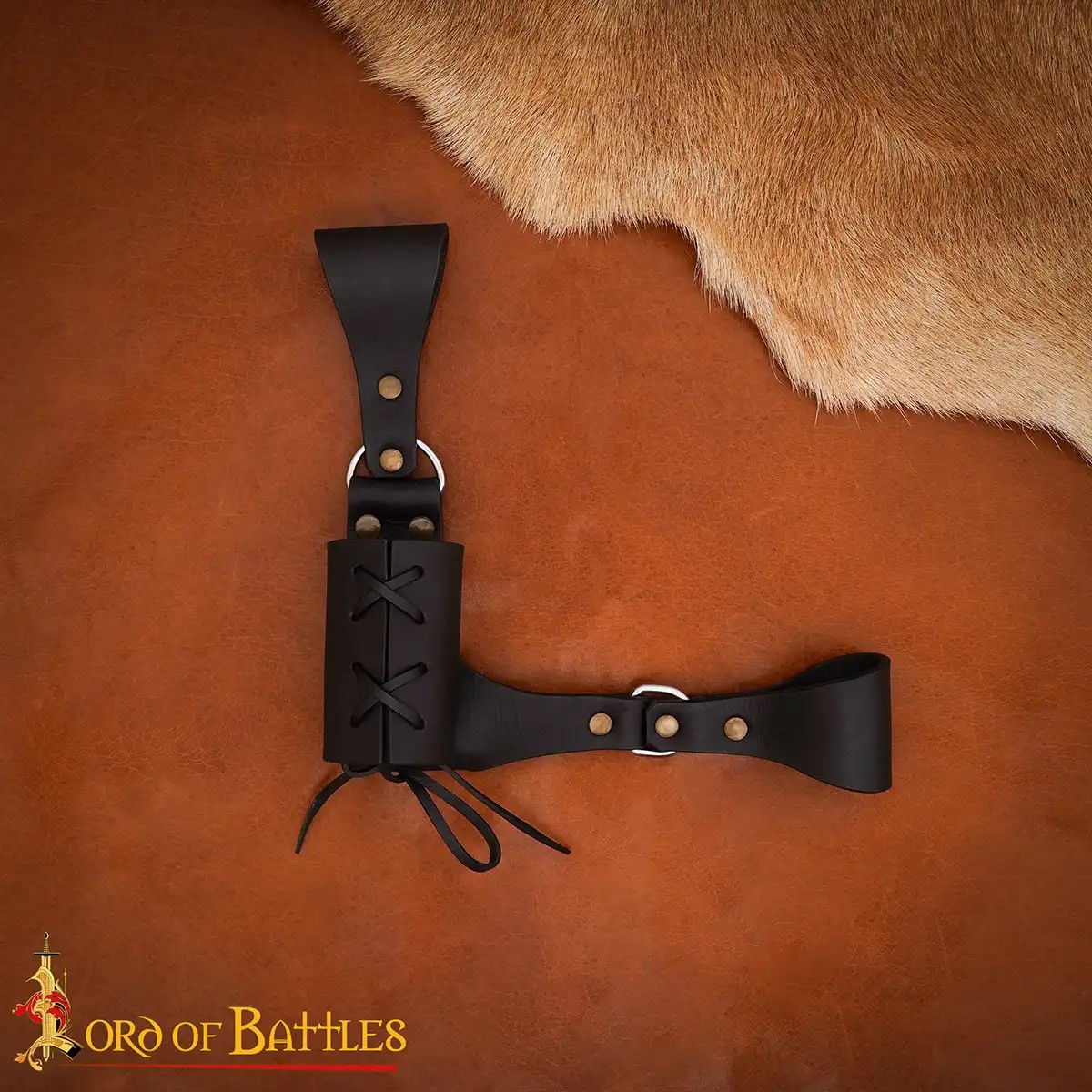 Medieval Right-Hand Leather Rapier & Sword Frog - Image 5