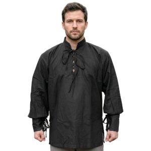 Medieval Lace-Up Cotton Pirate Shirt