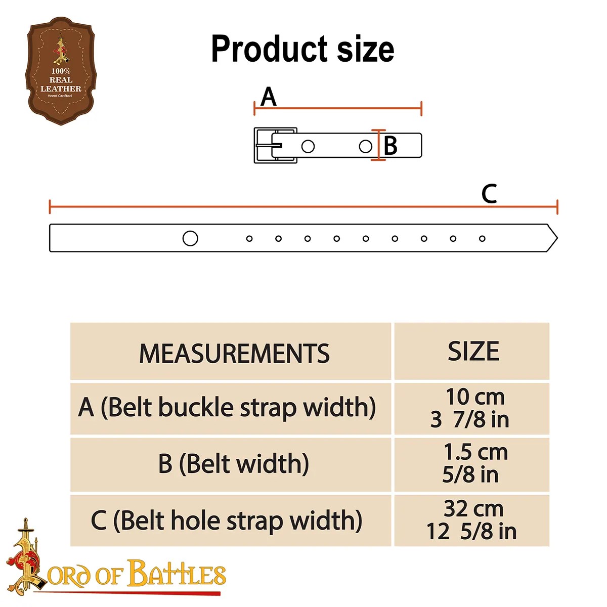 Medieval Adjustable Leather Sword Hanger - Image 16