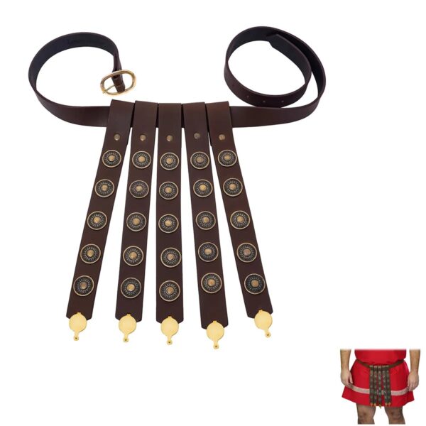 Roman Cingulum Militare Leather Belt with Brass Fittings