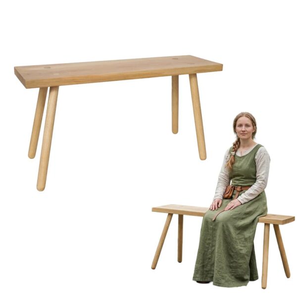 Viking Ash Wood Camp Bench with Detachable Legs