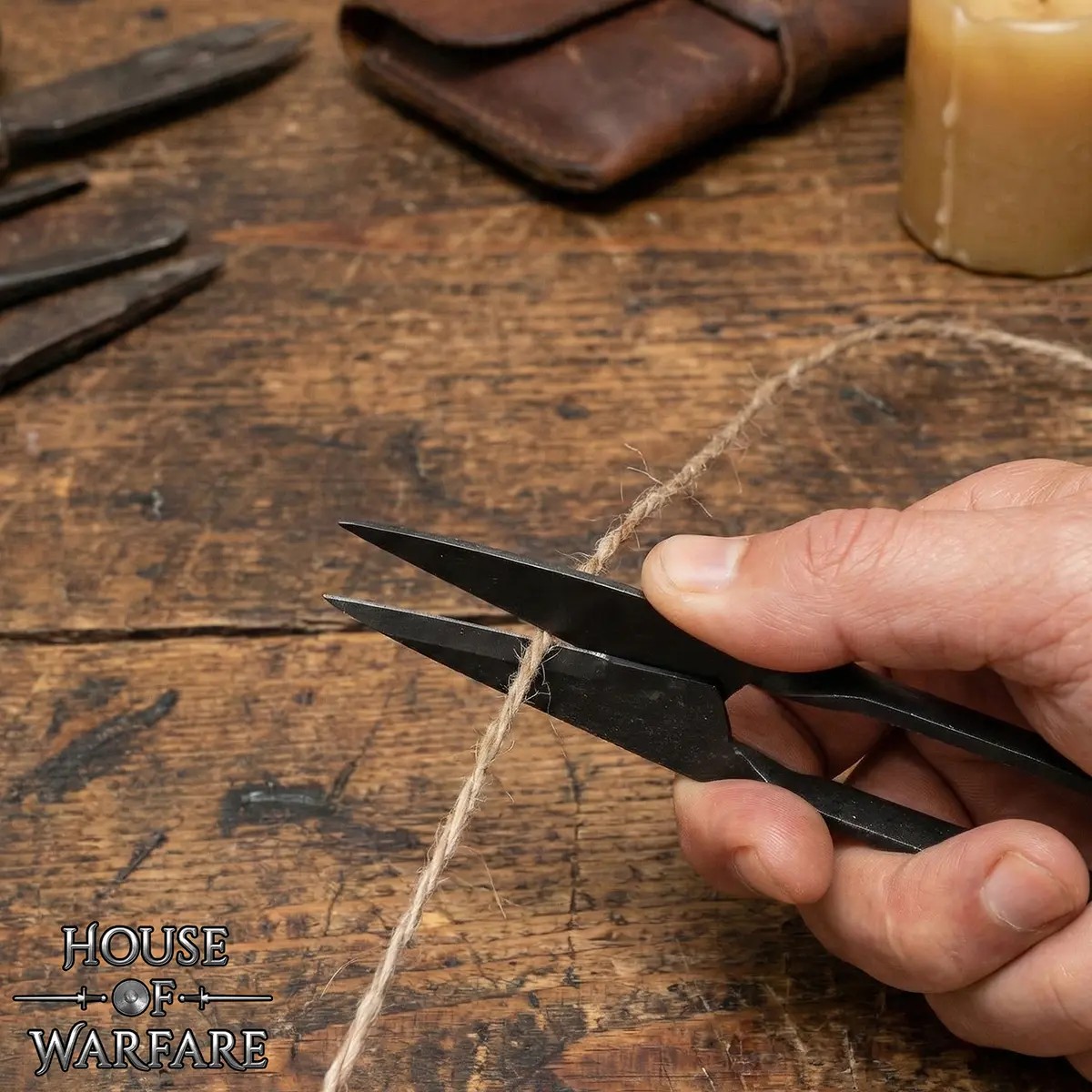 Hand-Forged Iron Medieval Shears | Historical Spring Snips - Image 5