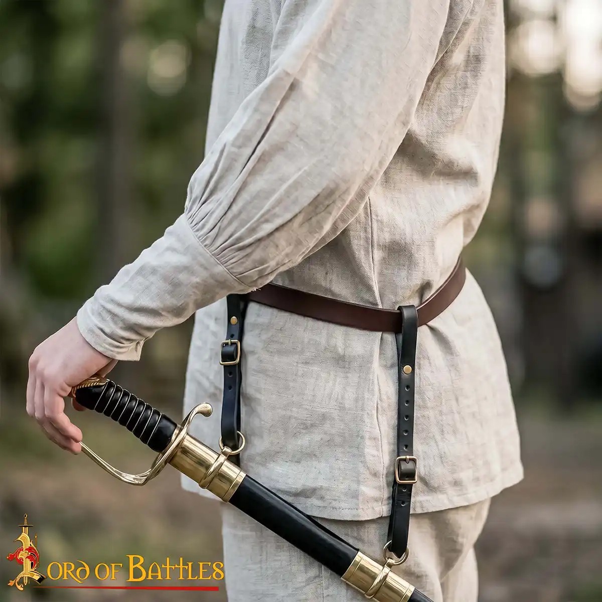 Medieval Adjustable Leather Sword Hanger - Image 5