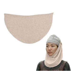 Medieval Half-Moon Linen Wimple Veil