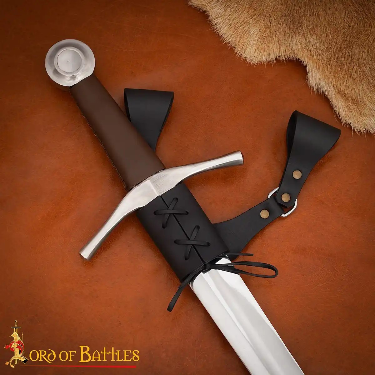 Medieval Right-Hand Leather Rapier & Sword Frog - Image 6