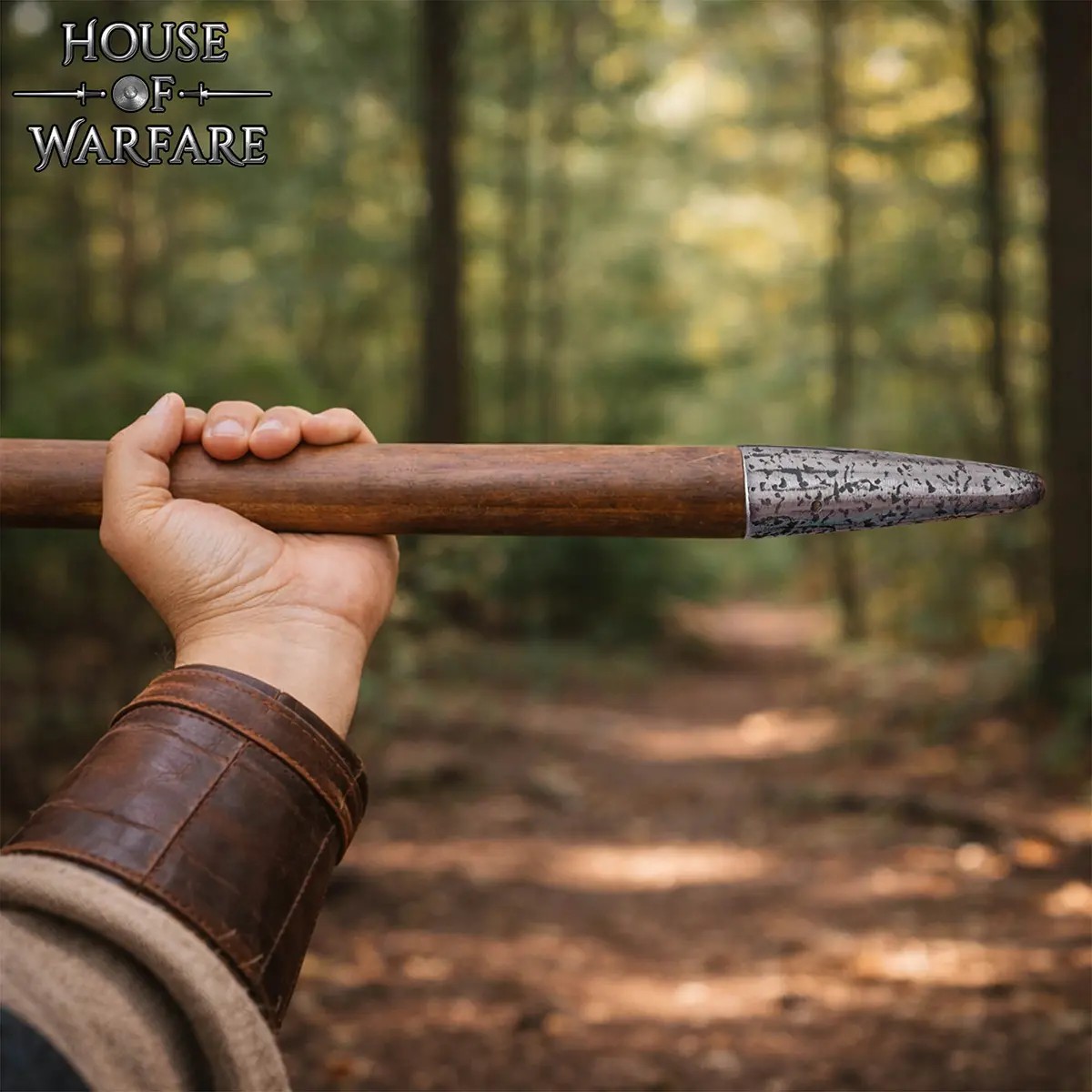 Hand-Forged Iron Spear Butt Cap | Medieval & Viking Ferrule - Image 7