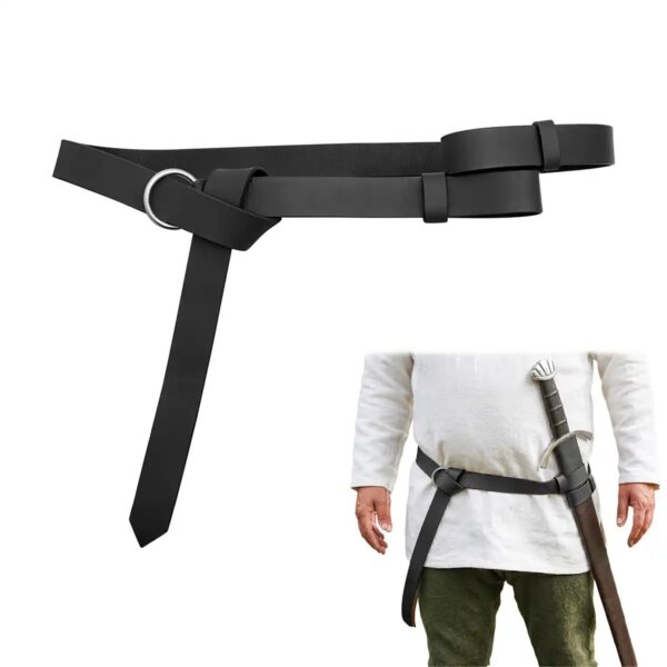 Medieval Dual-Strap Leather Sword Hanger Belt